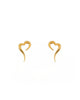 Ohrstecker Gelbgold 18k – Del‑e Keshideh (Gezogenes Herz)