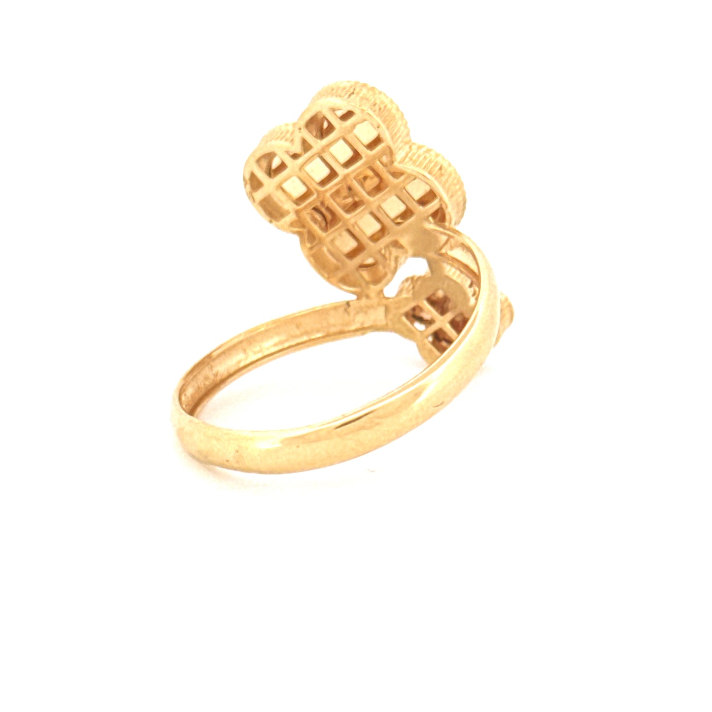 Ring Gelbgold 18k - Do-Gol-e Tala (Zwei Goldblüten)