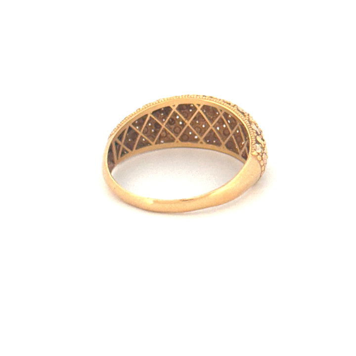 Ring Gelbgold &amp; Weissgold 18k - Moj-e Tala (Goldene Welle)