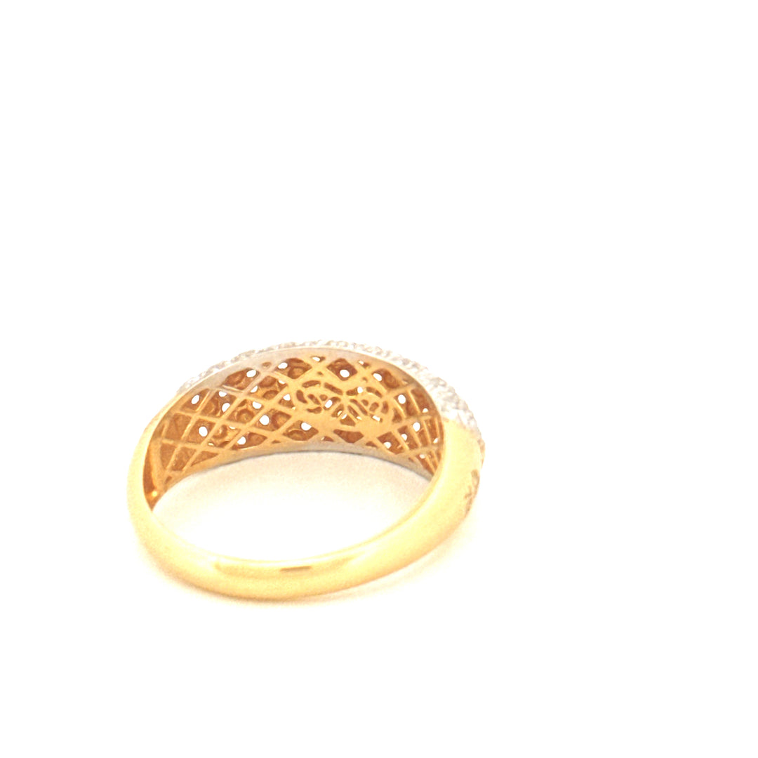 Ring Gelbgold &amp; Weissgold 18k - Ziba Mesle Almas (Schön, wie Diamanten)