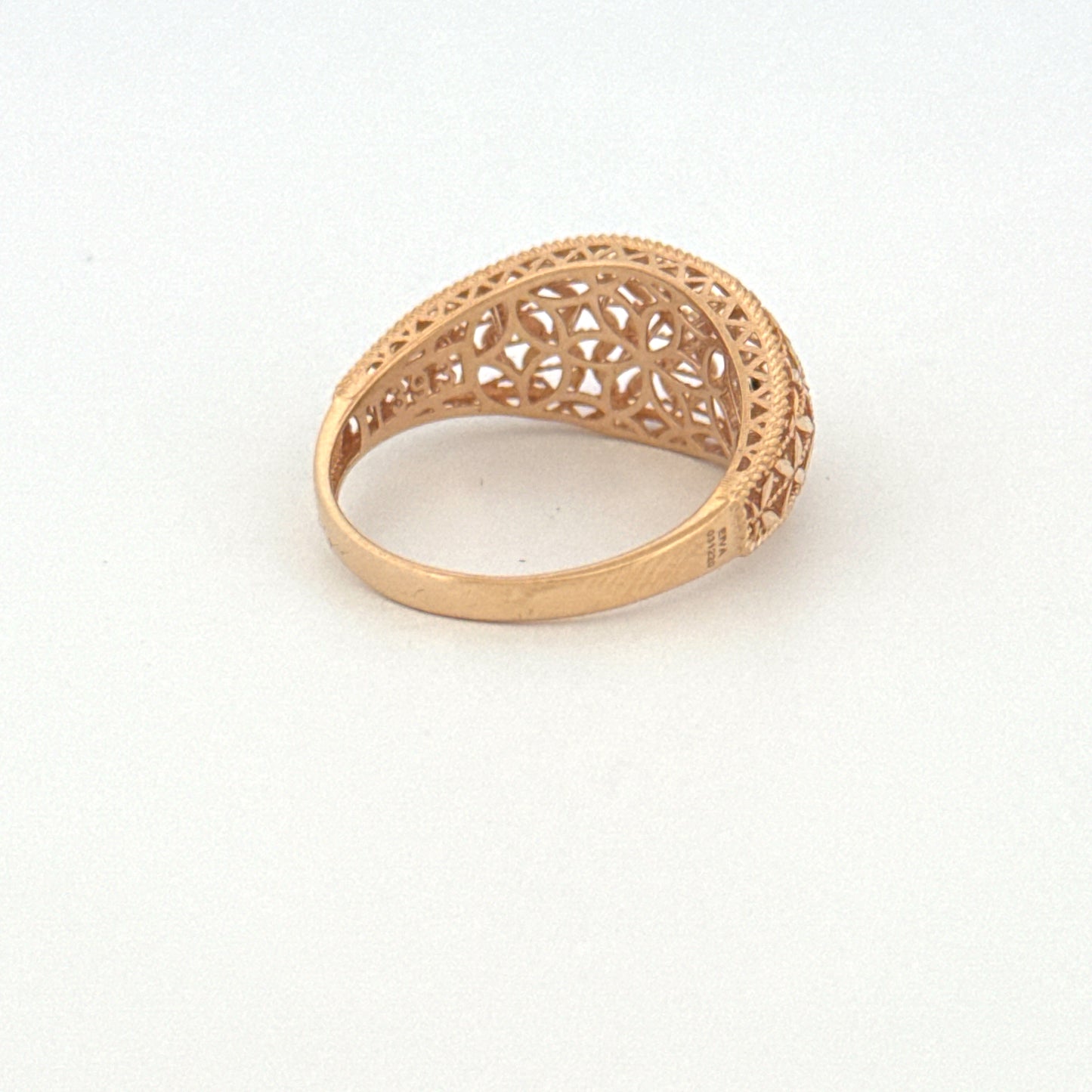 Ring Gelbgold 18k – Golbarg-e Pichideh (Verflochtene Blüte)