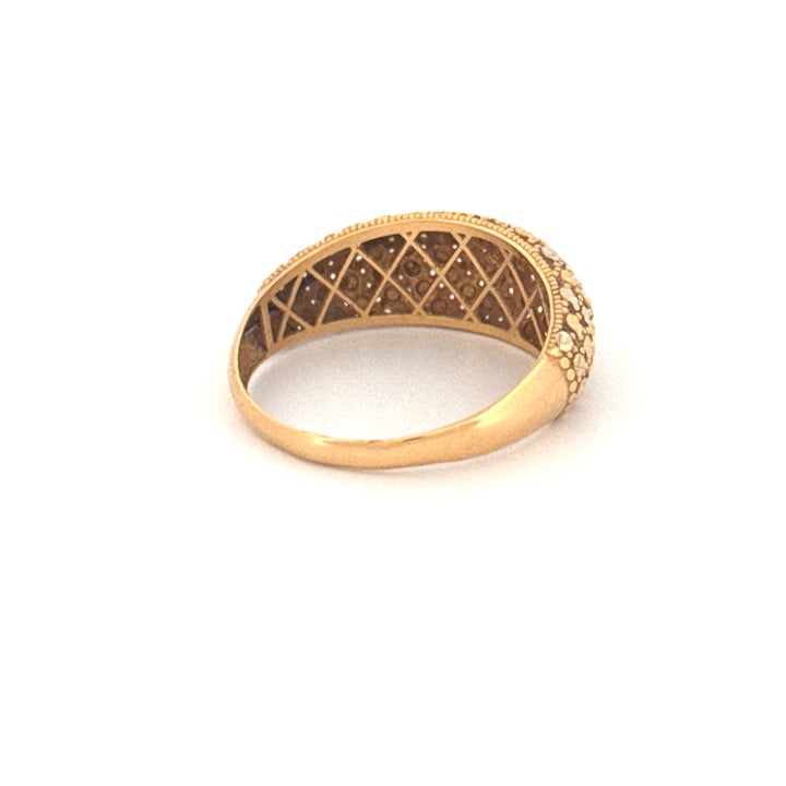 Ring Gelbgold &amp; Weissgold 18k - Moj-e Tala (Goldene Welle)
