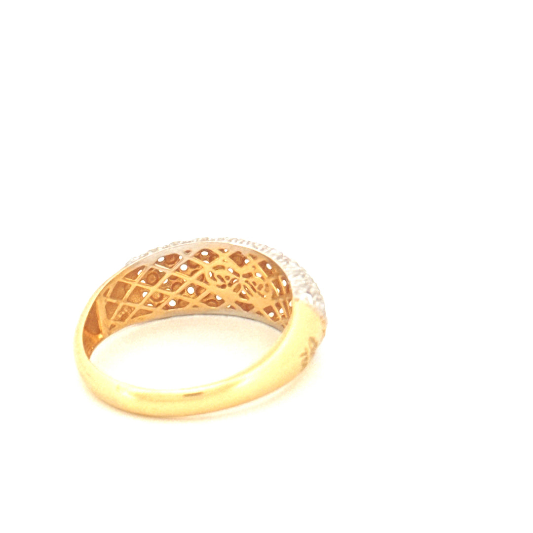 Ring Gelbgold &amp; Weissgold 18k - Ziba Mesle Almas (Schön, wie Diamanten)