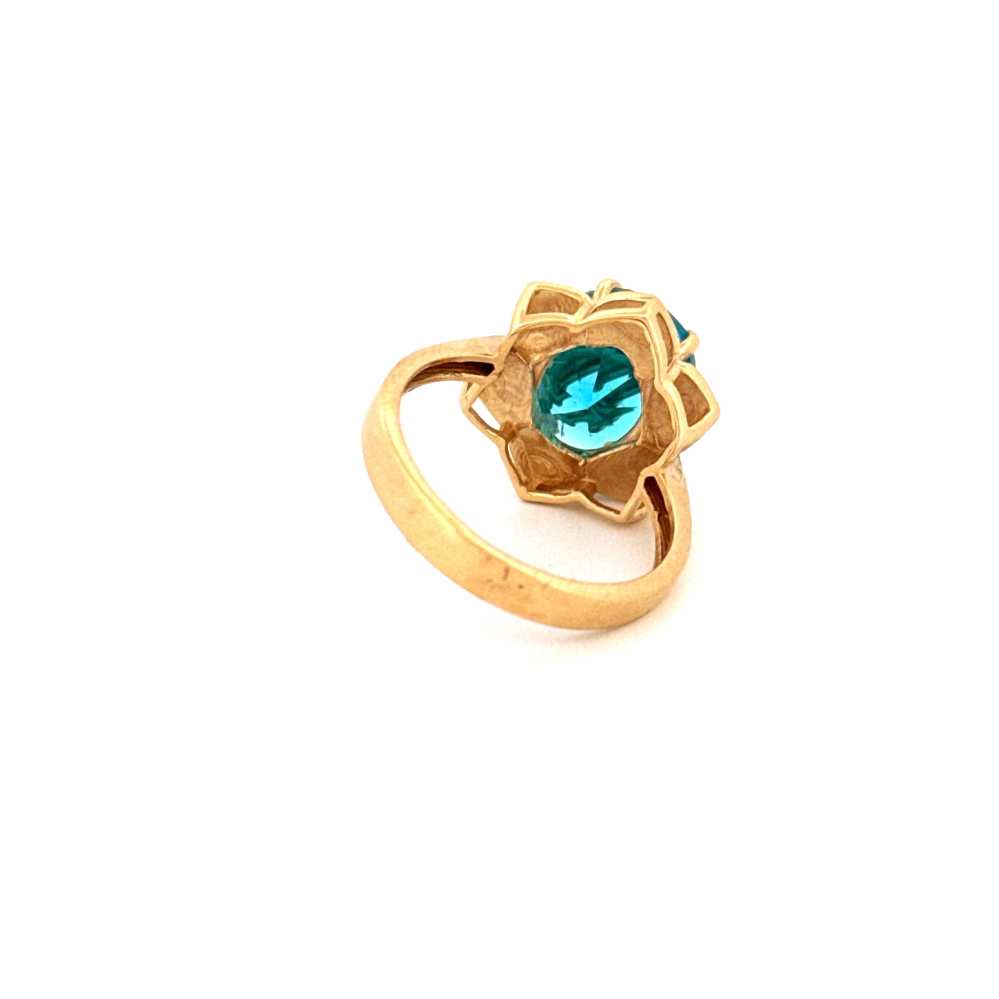 Ring Gelbgold 18k - Parvaneh-ye Firuzeh (Türkiser Schmetterling)
