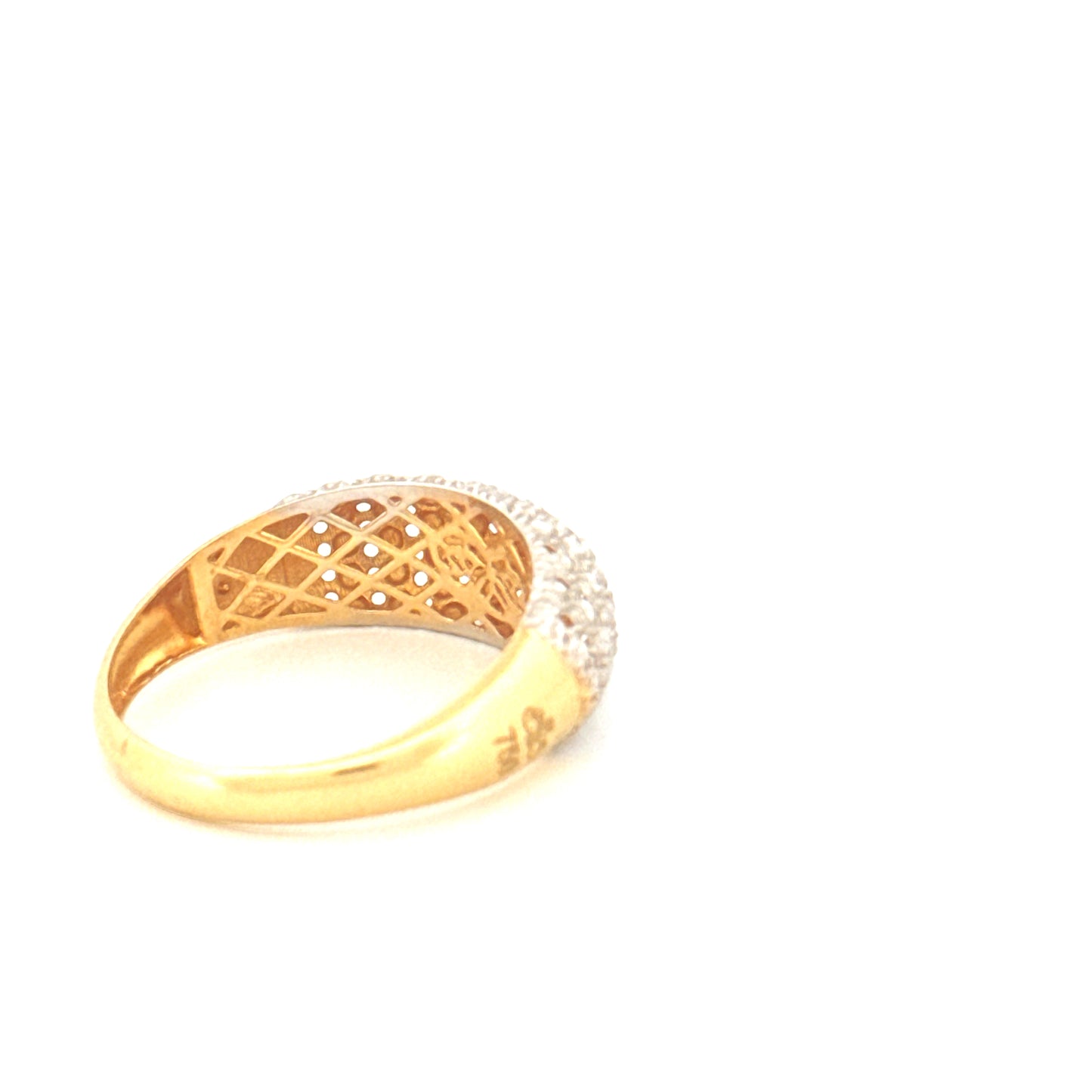 Ring Gelbgold & Weissgold 18k - Ziba Mesle Almas (Schön, wie Diamanten)