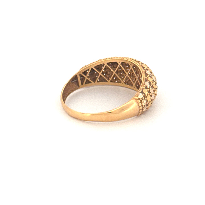 Ring Gelbgold &amp; Weissgold 18k - Moj-e Tala (Goldene Welle)