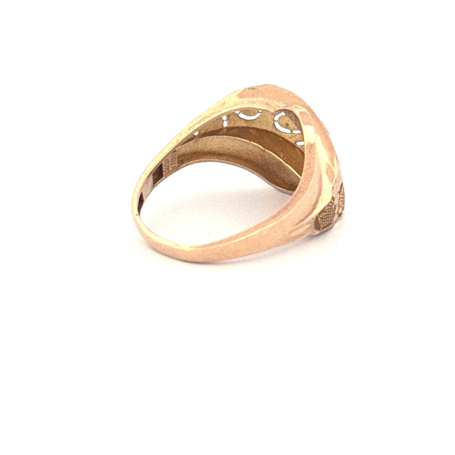 Ring Gelbgold & Weissgold 18k – Delhā-ye Rangārang (Herzen in Farbe)