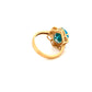 Ring Gelbgold 18k - Parvaneh-ye Firuzeh (Türkiser Schmetterling)