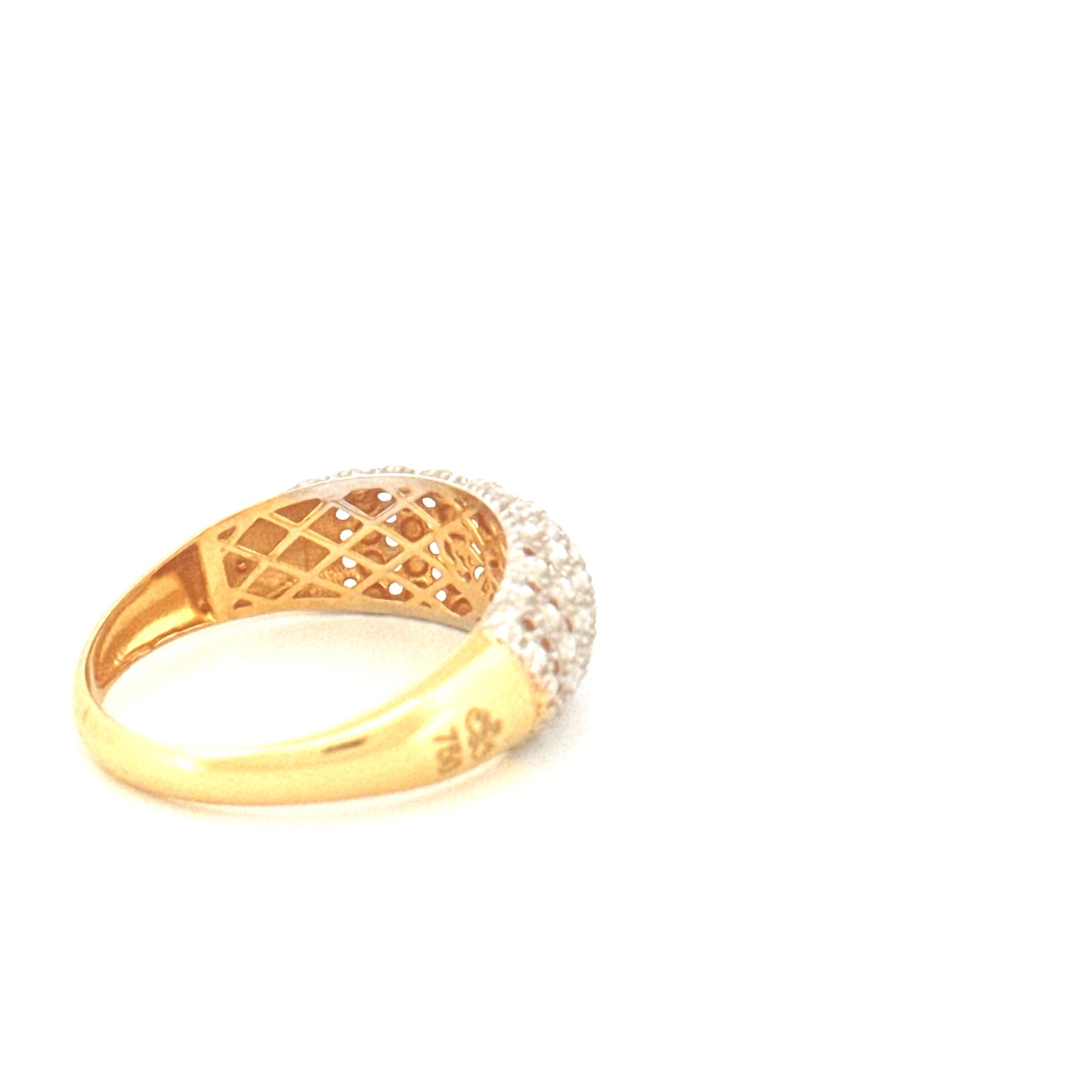 Ring Gelbgold & Weissgold 18k - Ziba Mesle Almas (Schön, wie Diamanten)