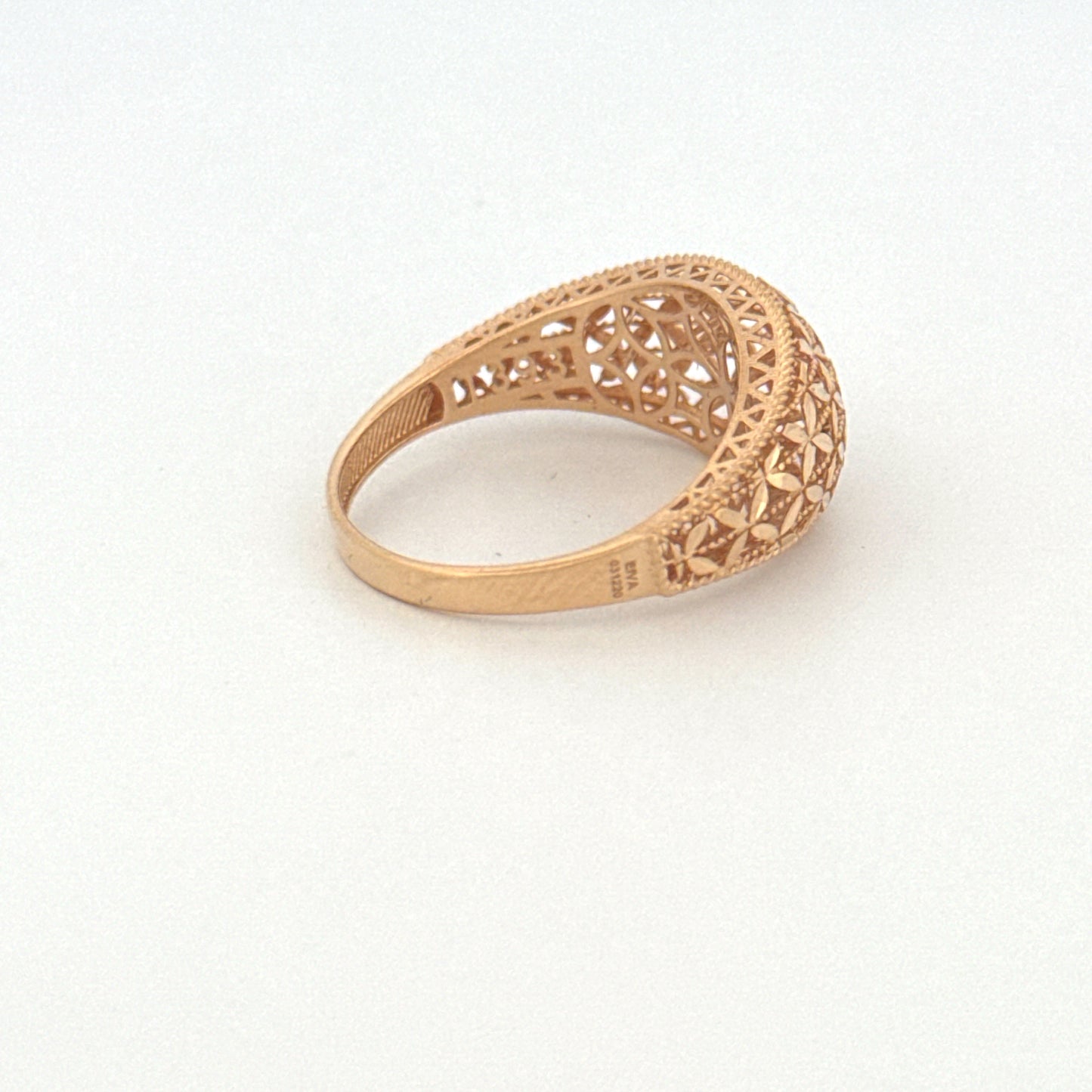 Ring Gelbgold 18k – Golbarg-e Pichideh (Verflochtene Blüte)