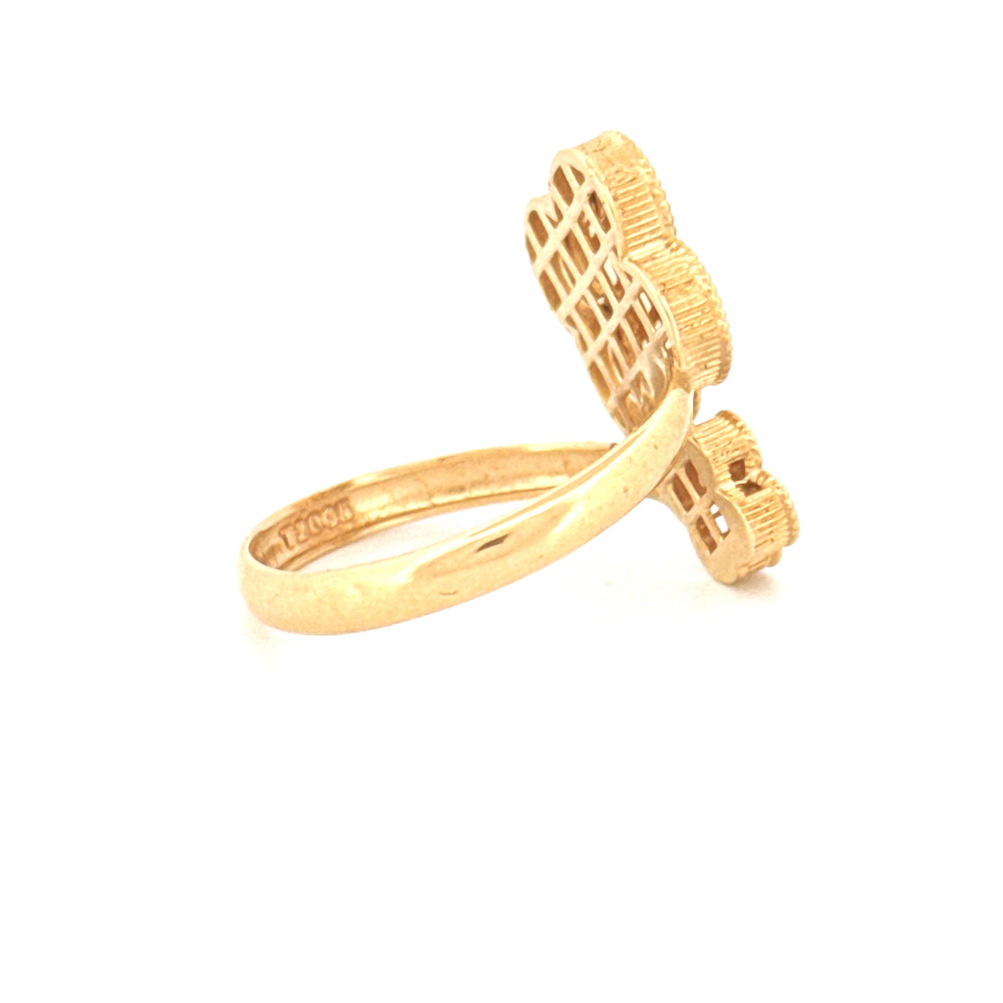 Ring Gelbgold 18k - Do-Gol-e Tala (Zwei Goldblüten)