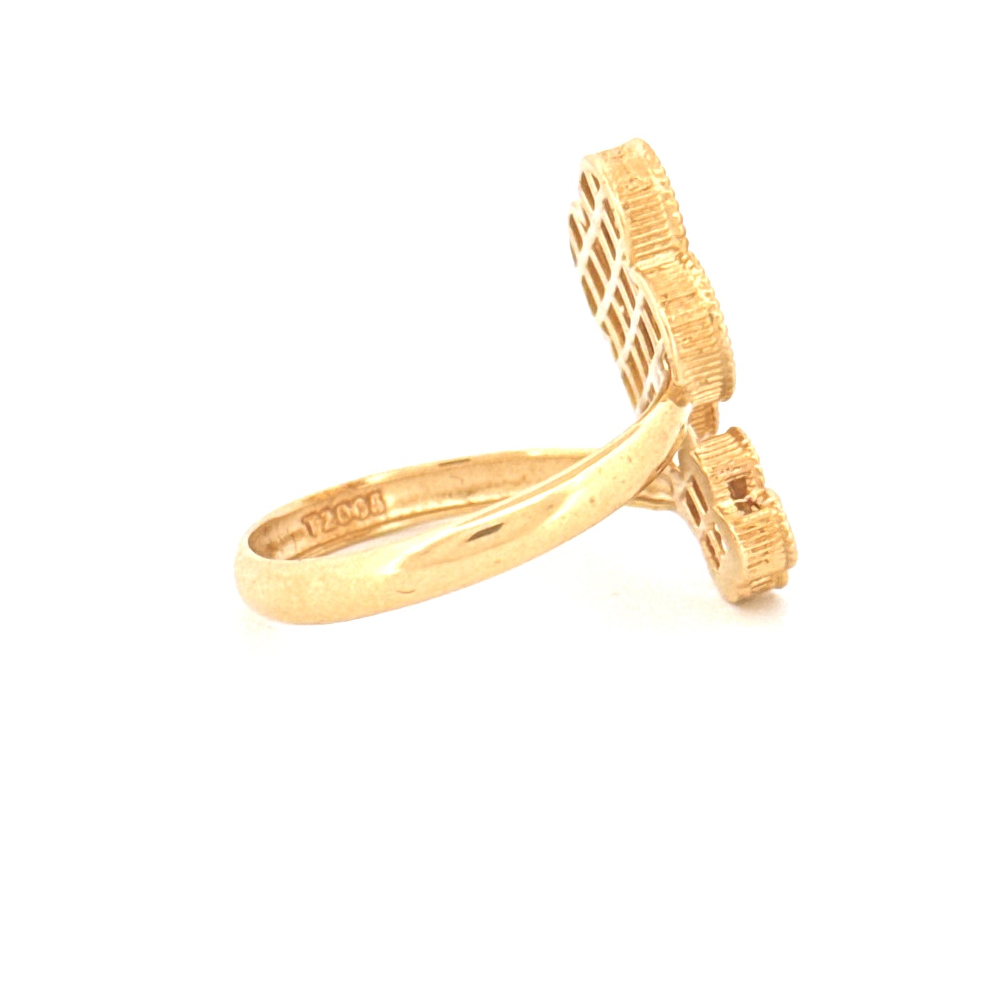 Ring Gelbgold 18k - Do-Gol-e Tala (Zwei Goldblüten)