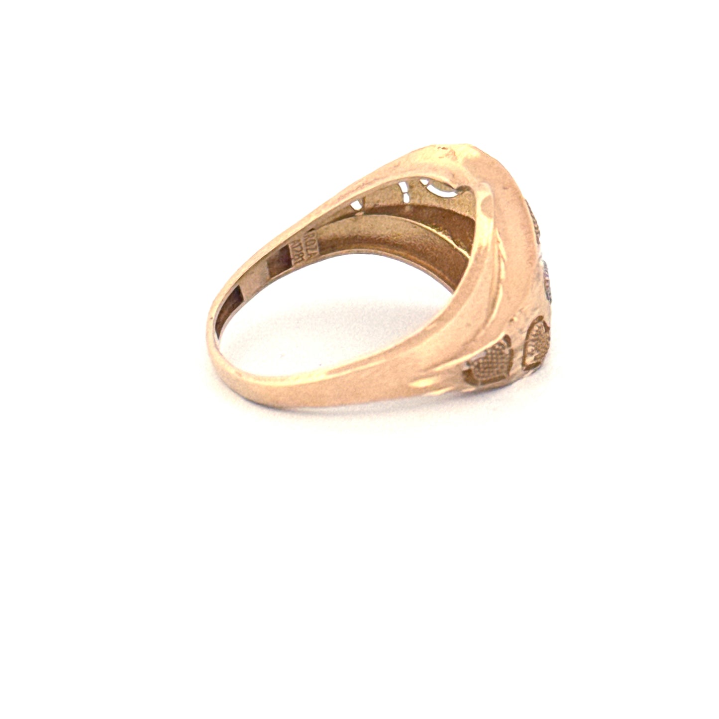 Ring Gelbgold & Weissgold 18k – Delhā-ye Rangārang (Herzen in Farbe)