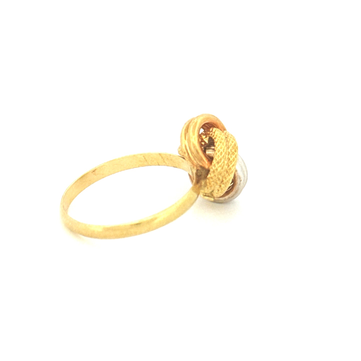 Ring Gelbgold & Weissgold 18k - Der gordische Knoten