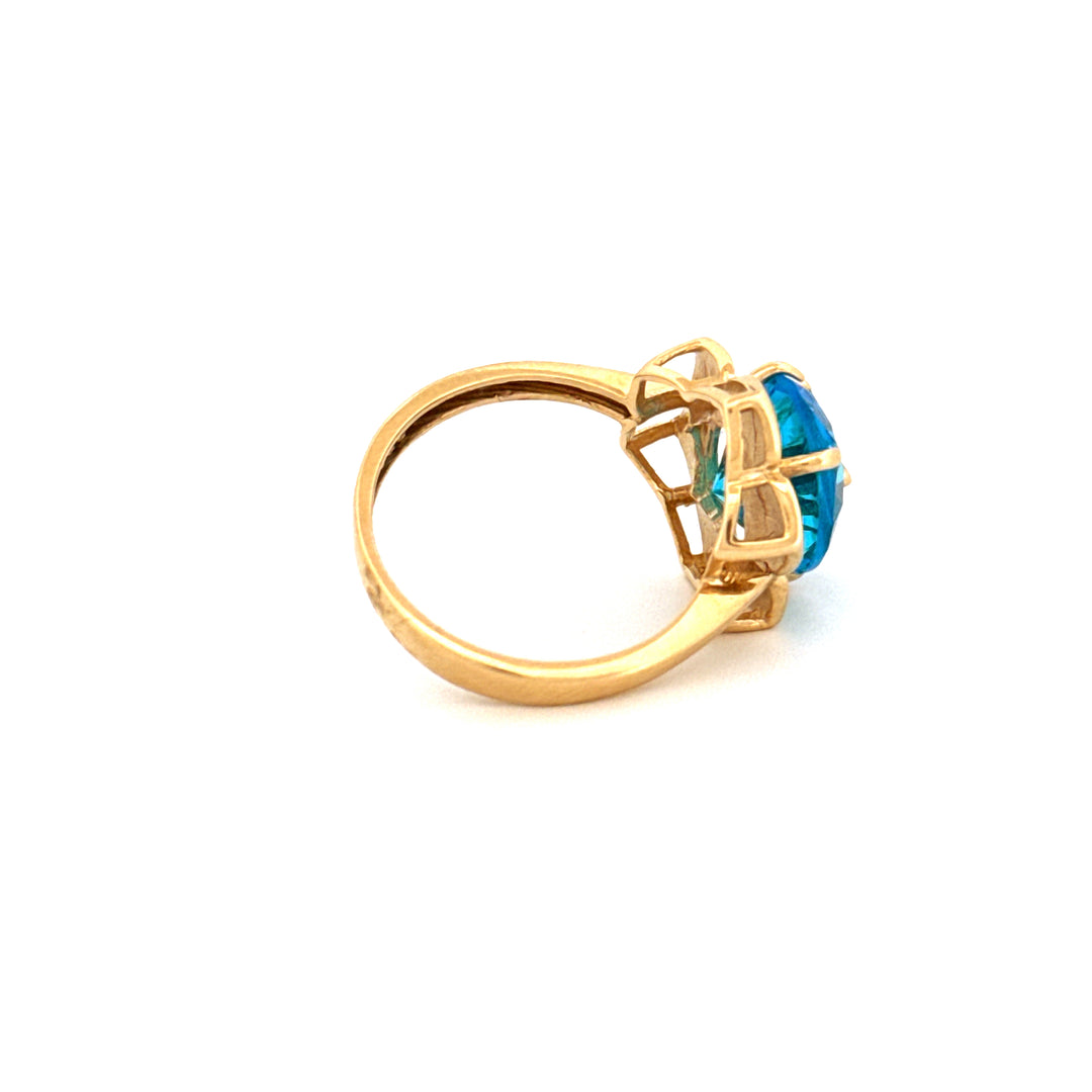 Ring Gelbgold 18k - Parvaneh-ye Firuzeh (Türkiser Schmetterling)