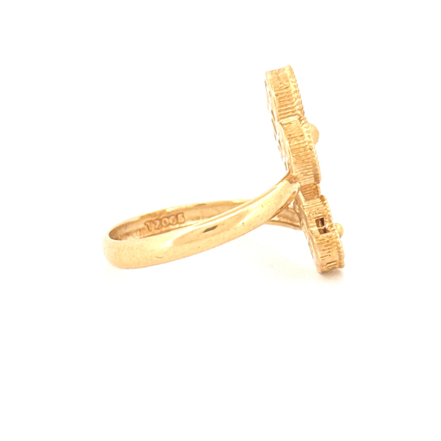 Ring Gelbgold 18k - Do-Gol-e Tala (Zwei Goldblüten)