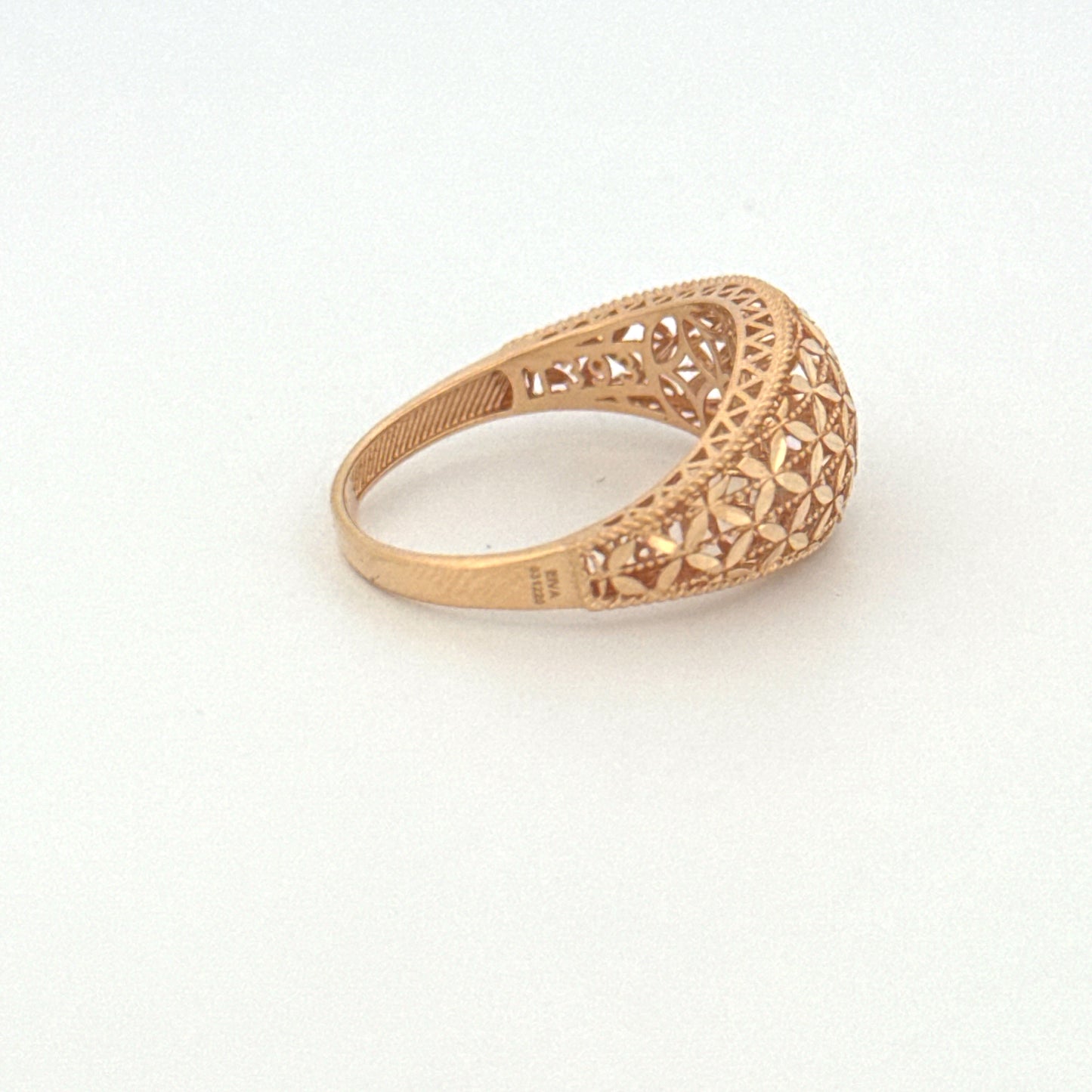 Ring Gelbgold 18k – Golbarg-e Pichideh (Verflochtene Blüte)