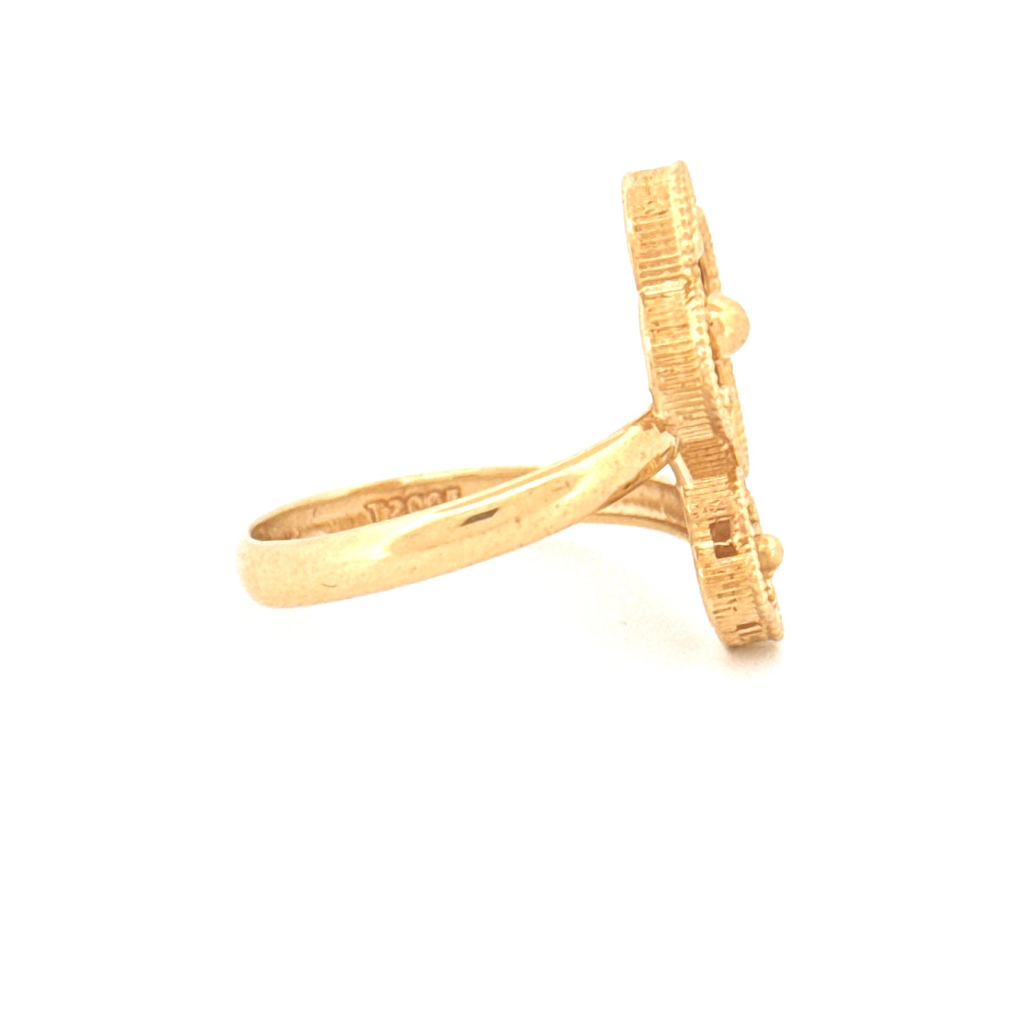 Ring Gelbgold 18k - Do-Gol-e Tala (Zwei Goldblüten)