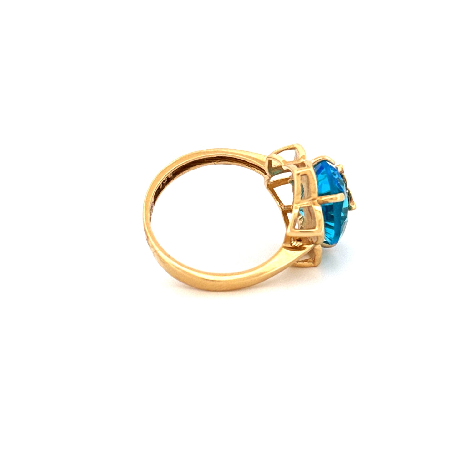 Ring Gelbgold 18k - Parvaneh-ye Firuzeh (Türkiser Schmetterling)