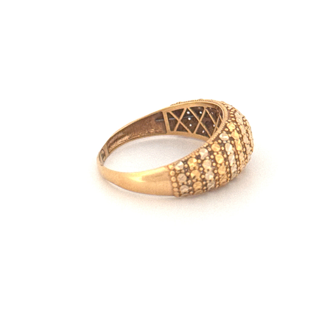 Ring Gelbgold &amp; Weissgold 18k - Moj-e Tala (Goldene Welle)