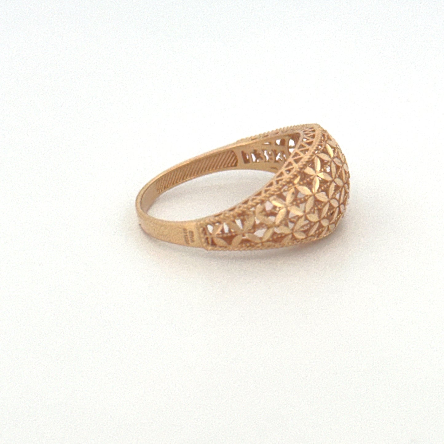 Ring Gelbgold 18k – Golbarg-e Pichideh (Verflochtene Blüte)