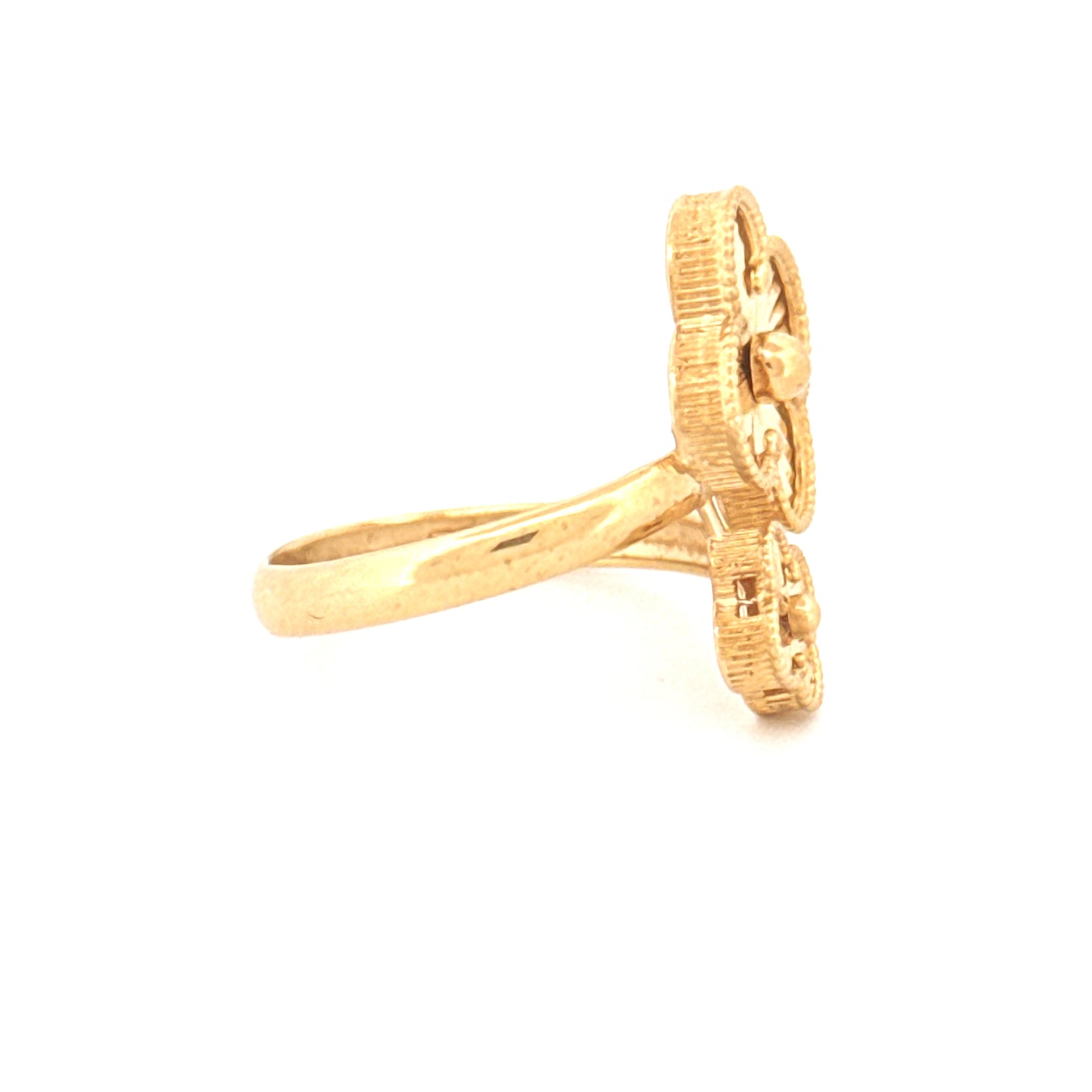 Ring Gelbgold 18k - Do-Gol-e Tala (Zwei Goldblüten)