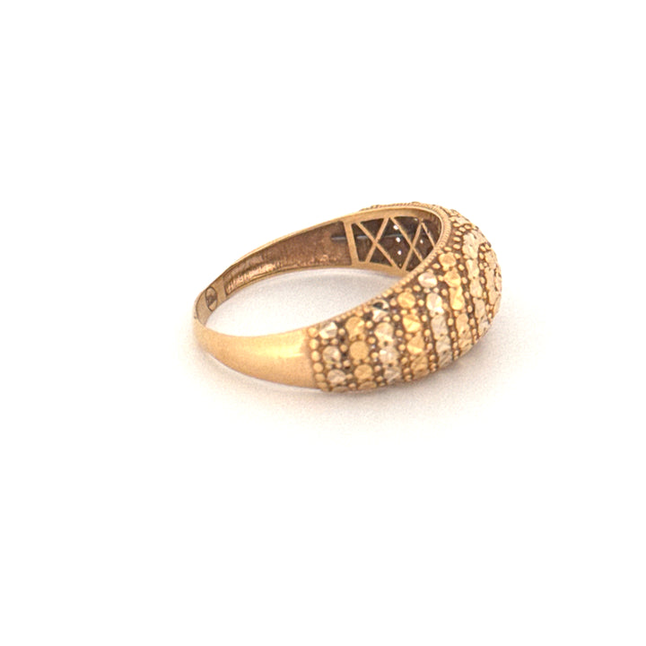 Ring Gelbgold &amp; Weissgold 18k - Moj-e Tala (Goldene Welle)