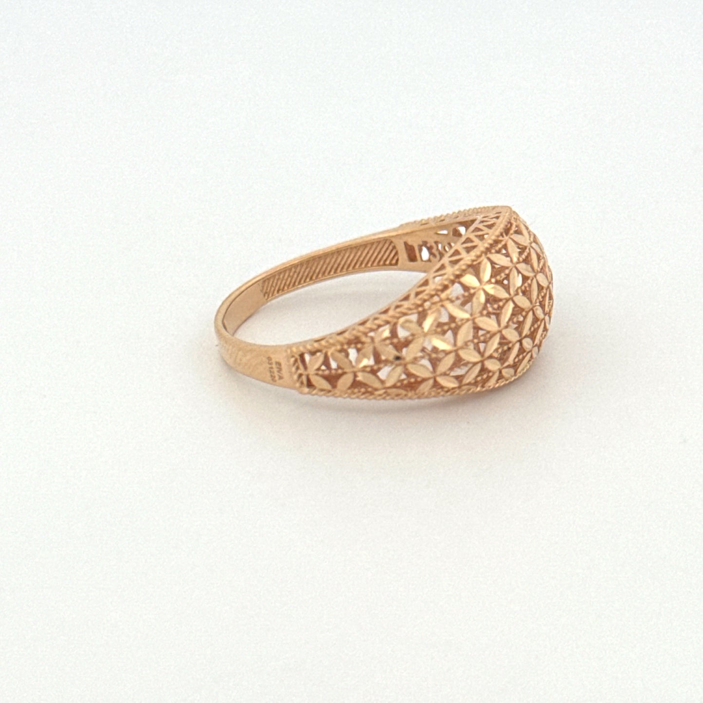 Ring Gelbgold 18k – Golbarg-e Pichideh (Verflochtene Blüte)