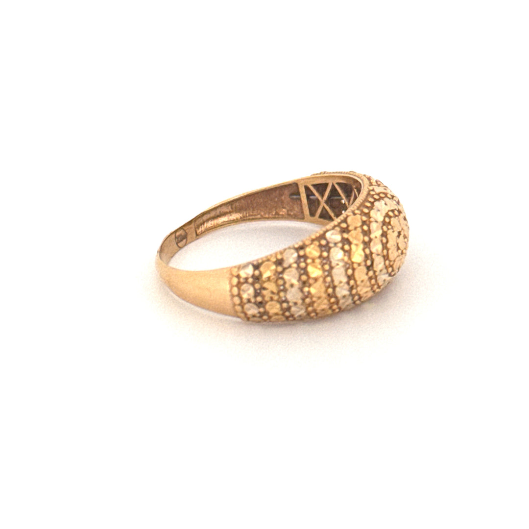 Ring Gelbgold &amp; Weissgold 18k - Moj-e Tala (Goldene Welle)