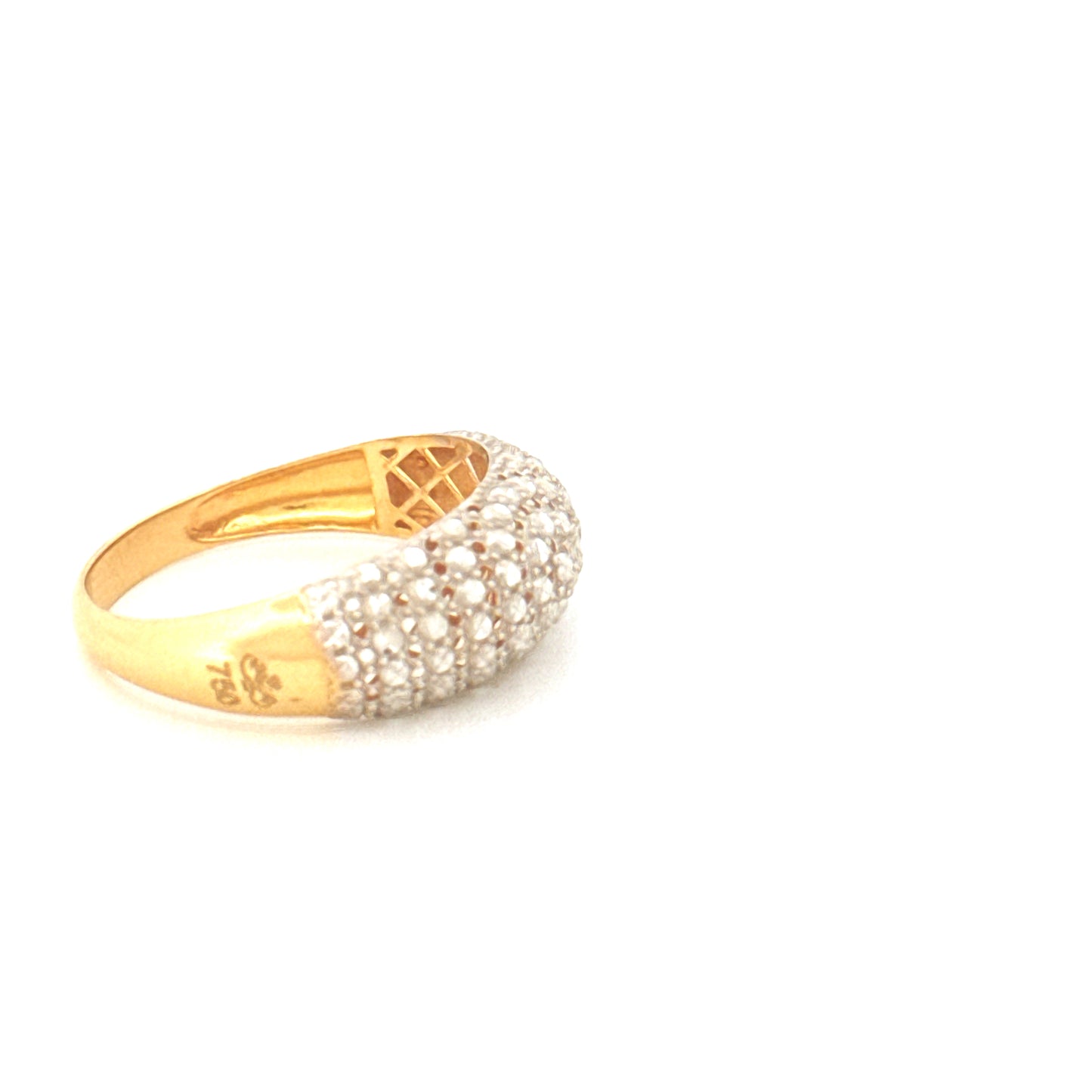 Ring Gelbgold & Weissgold 18k - Ziba Mesle Almas (Schön, wie Diamanten)