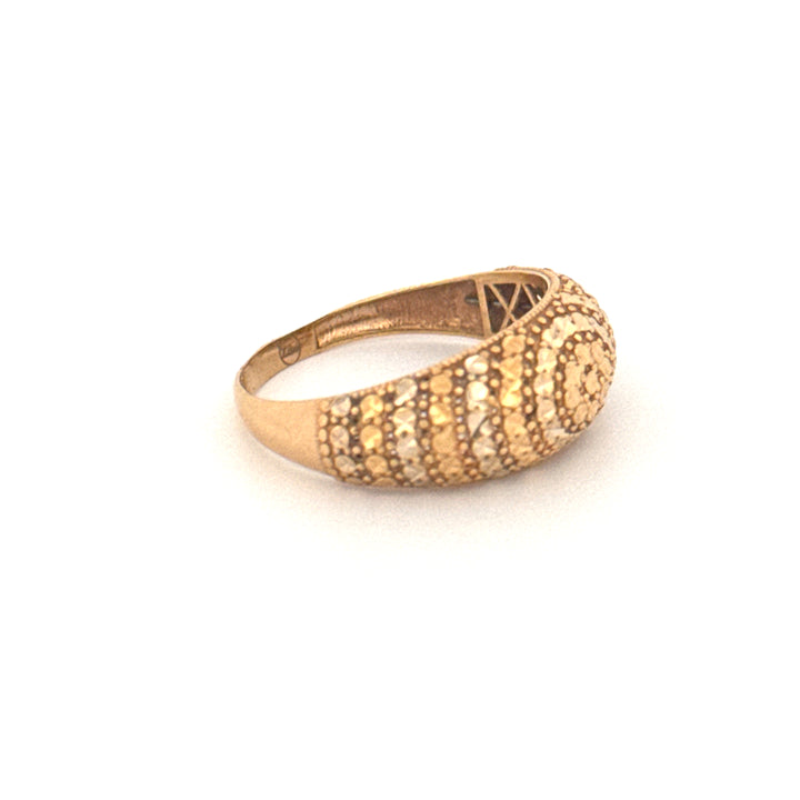 Ring Gelbgold &amp; Weissgold 18k - Moj-e Tala (Goldene Welle)