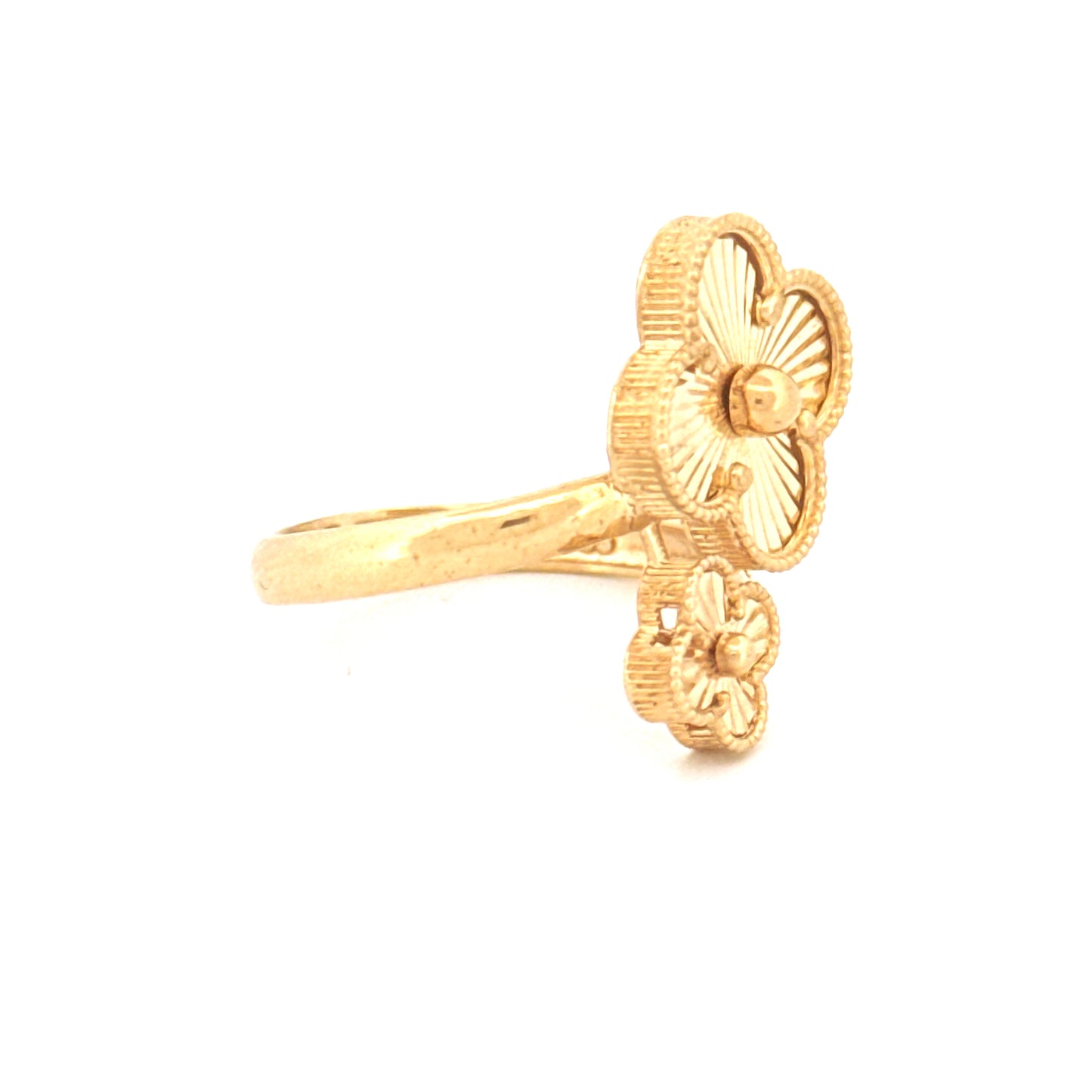 Ring Gelbgold 18k - Do-Gol-e Tala (Zwei Goldblüten)