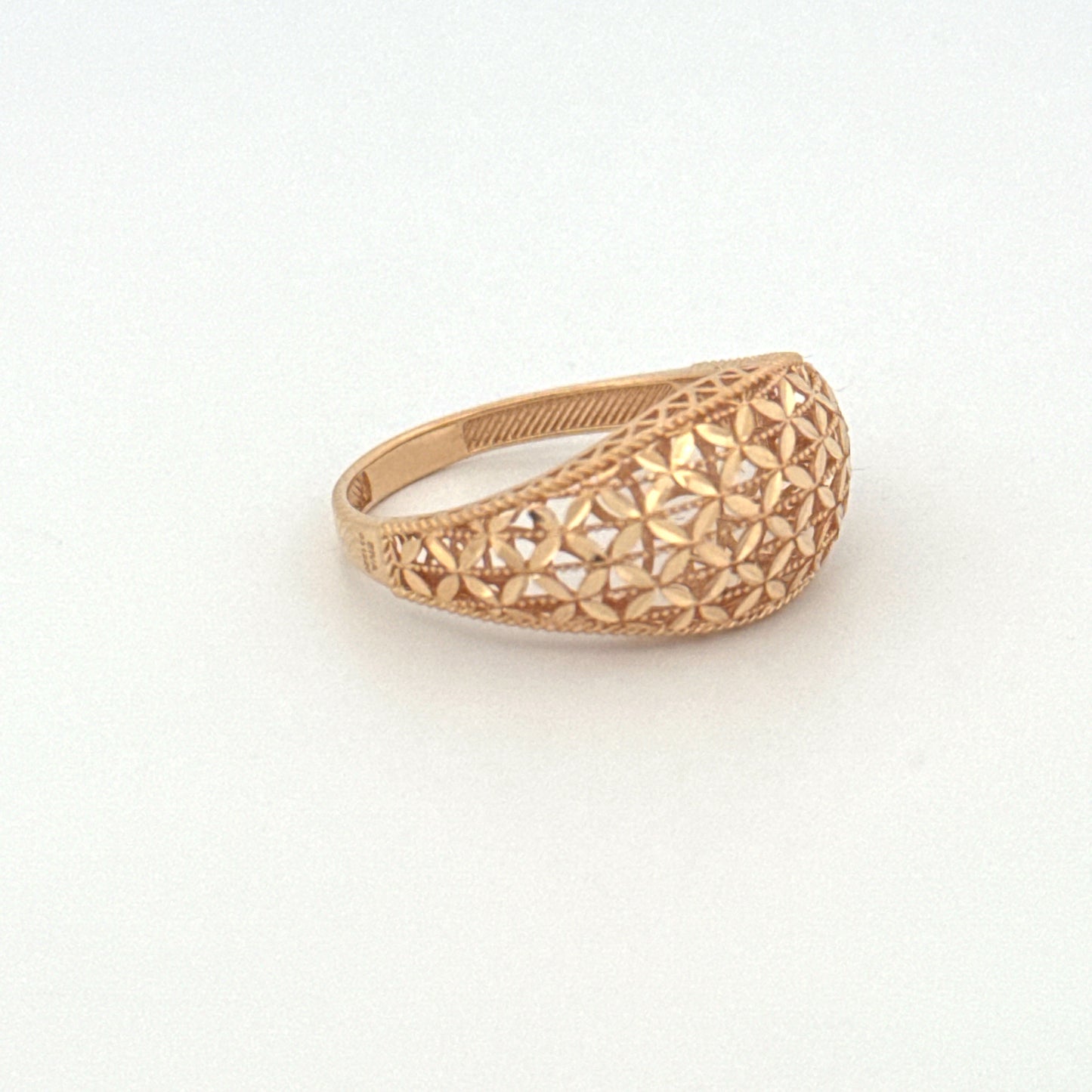 Ring Gelbgold 18k – Golbarg-e Pichideh (Verflochtene Blüte)