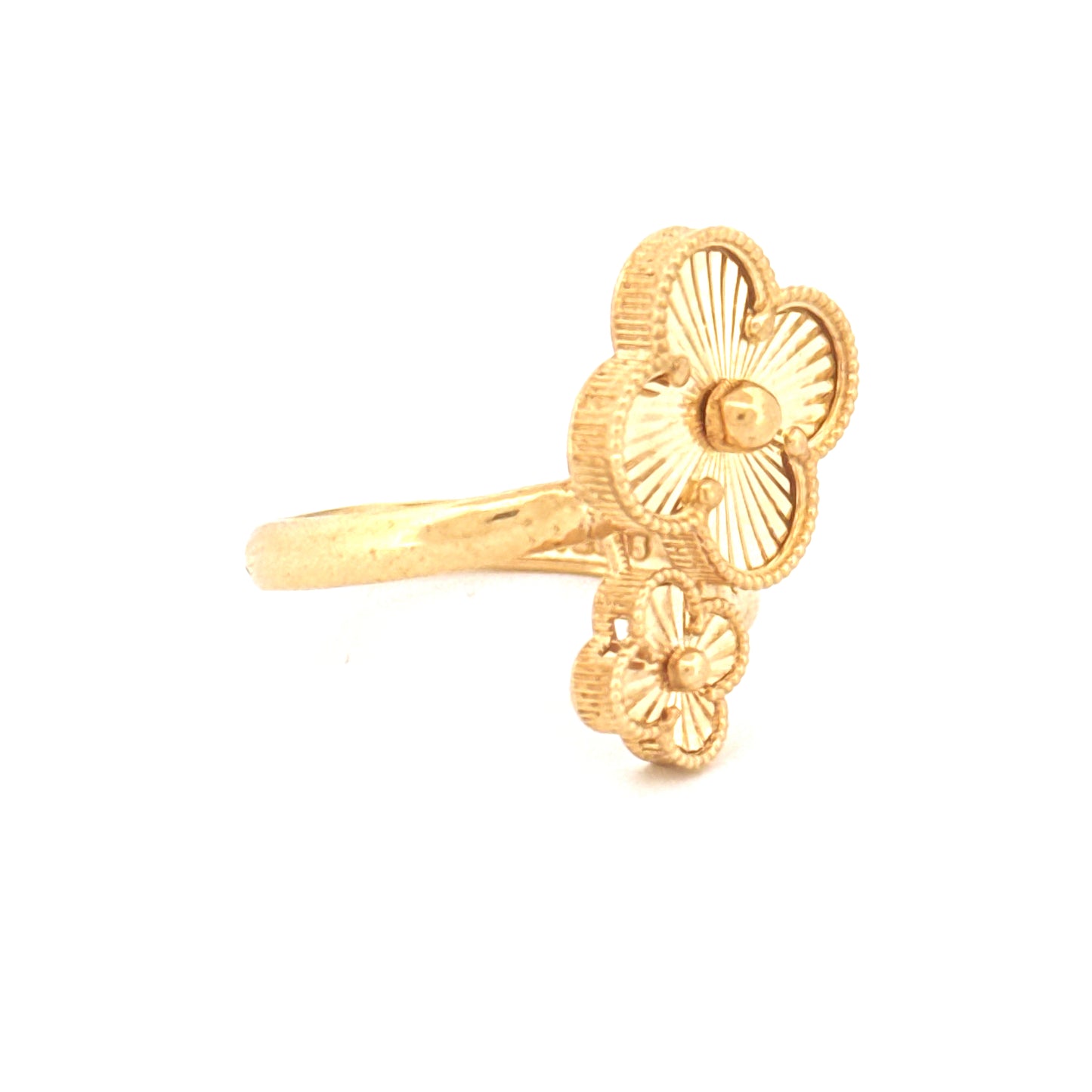 Ring Gelbgold 18k - Do-Gol-e Tala (Zwei Goldblüten)