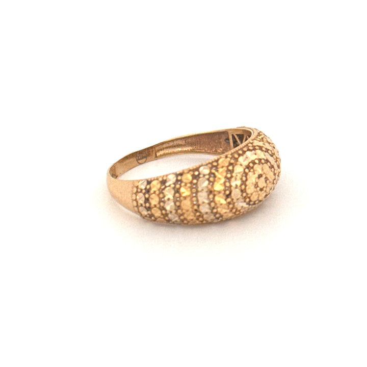 Ring Gelbgold &amp; Weissgold 18k - Moj-e Tala (Goldene Welle)