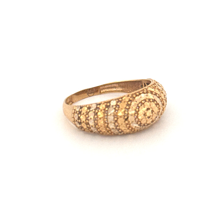 Ring Gelbgold &amp; Weissgold 18k - Moj-e Tala (Goldene Welle)