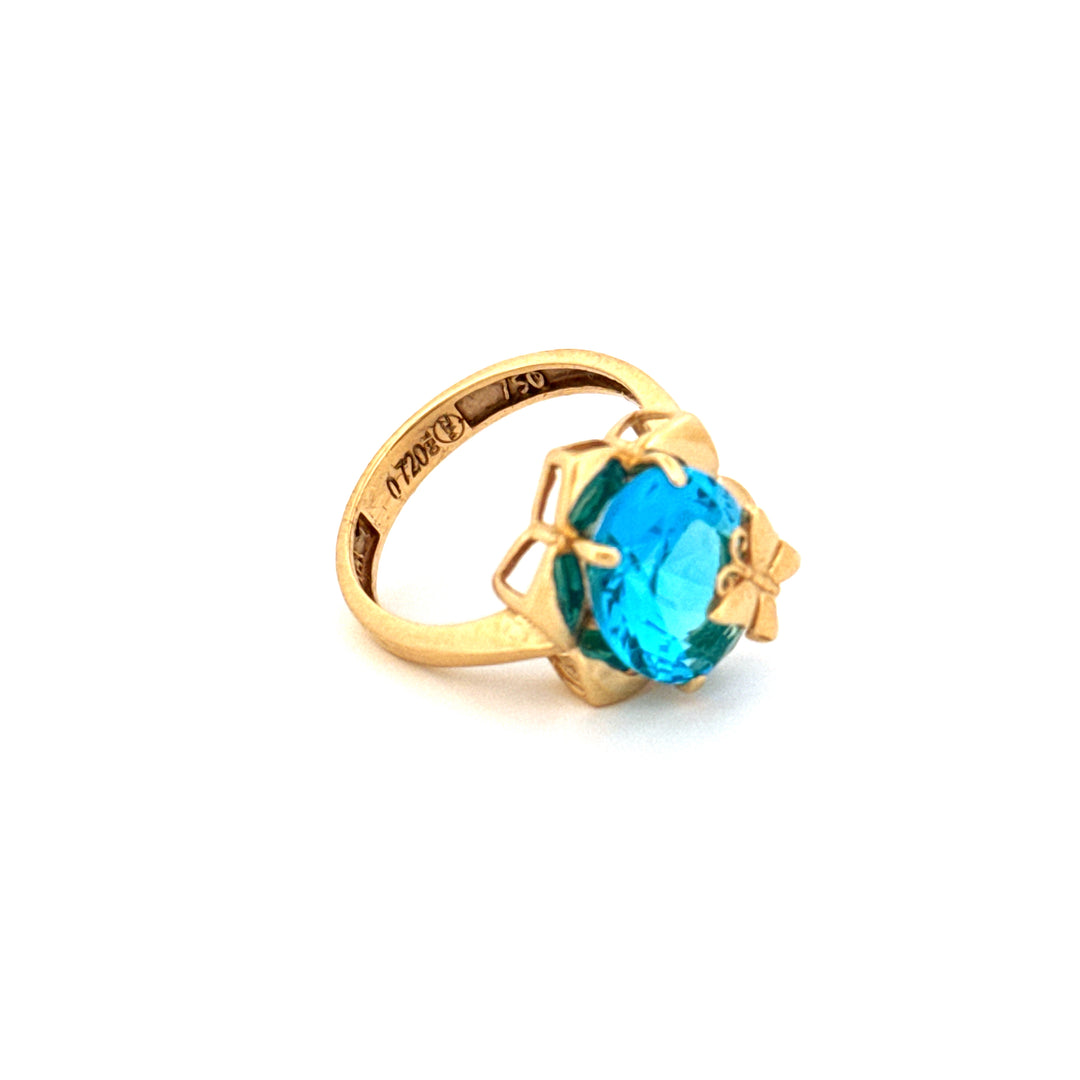 Ring Gelbgold 18k - Parvaneh-ye Firuzeh (Türkiser Schmetterling)