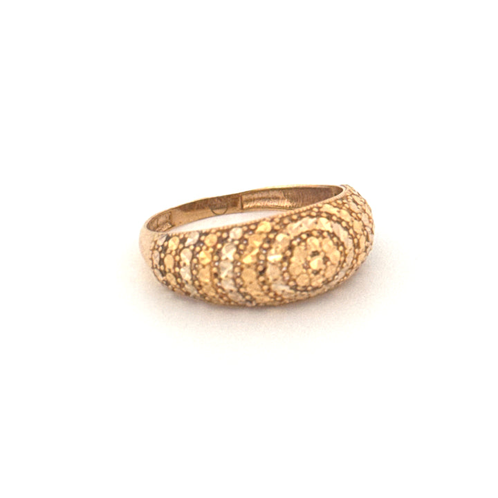 Ring Gelbgold &amp; Weissgold 18k - Moj-e Tala (Goldene Welle)