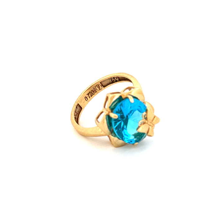 Ring Gelbgold 18k - Parvaneh-ye Firuzeh (Türkiser Schmetterling)