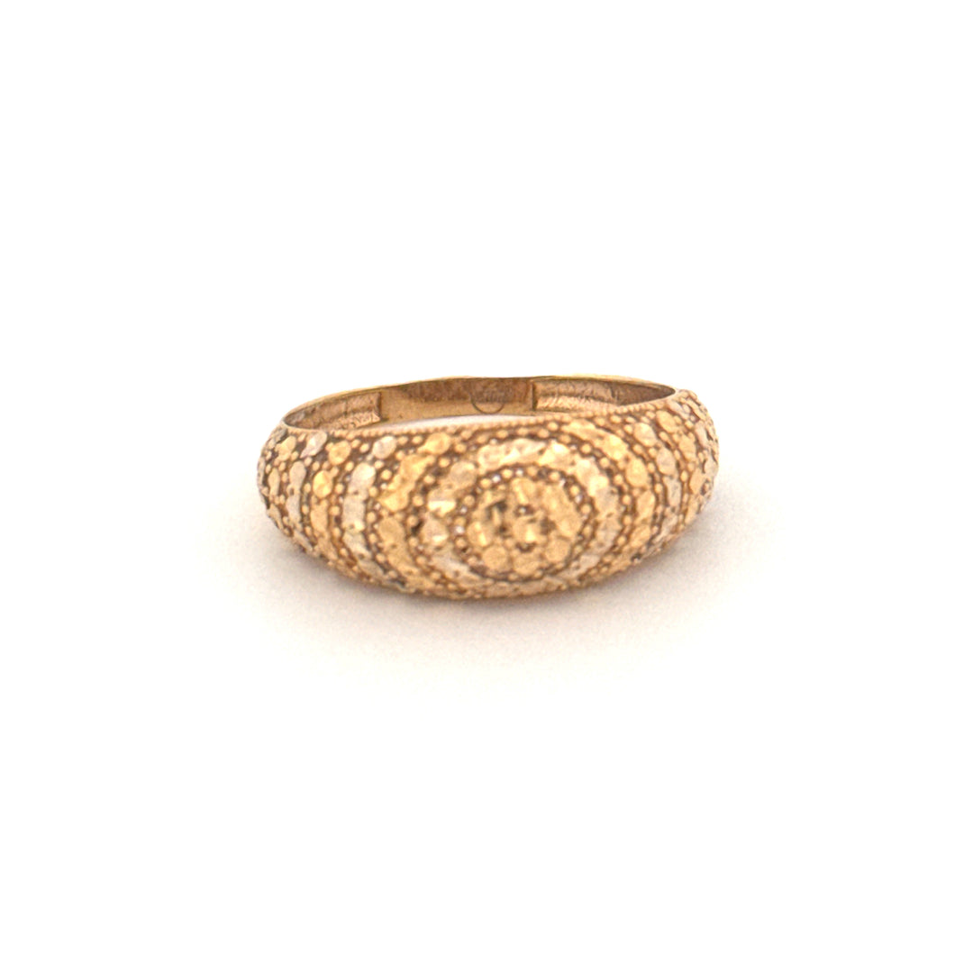 Ring Gelbgold &amp; Weissgold 18k - Moj-e Tala (Goldene Welle)