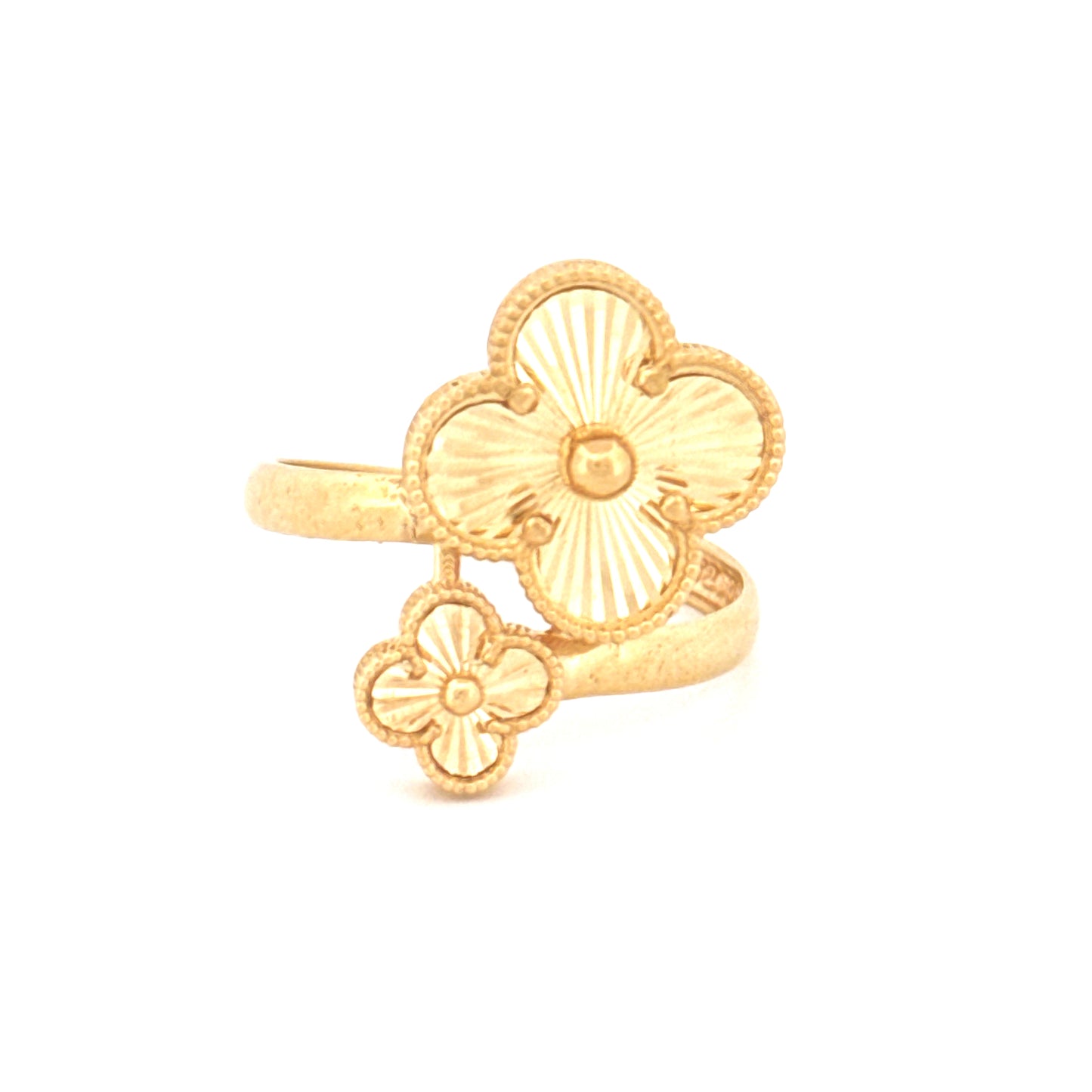 Ring Gelbgold 18k - Do-Gol-e Tala (Zwei Goldblüten)