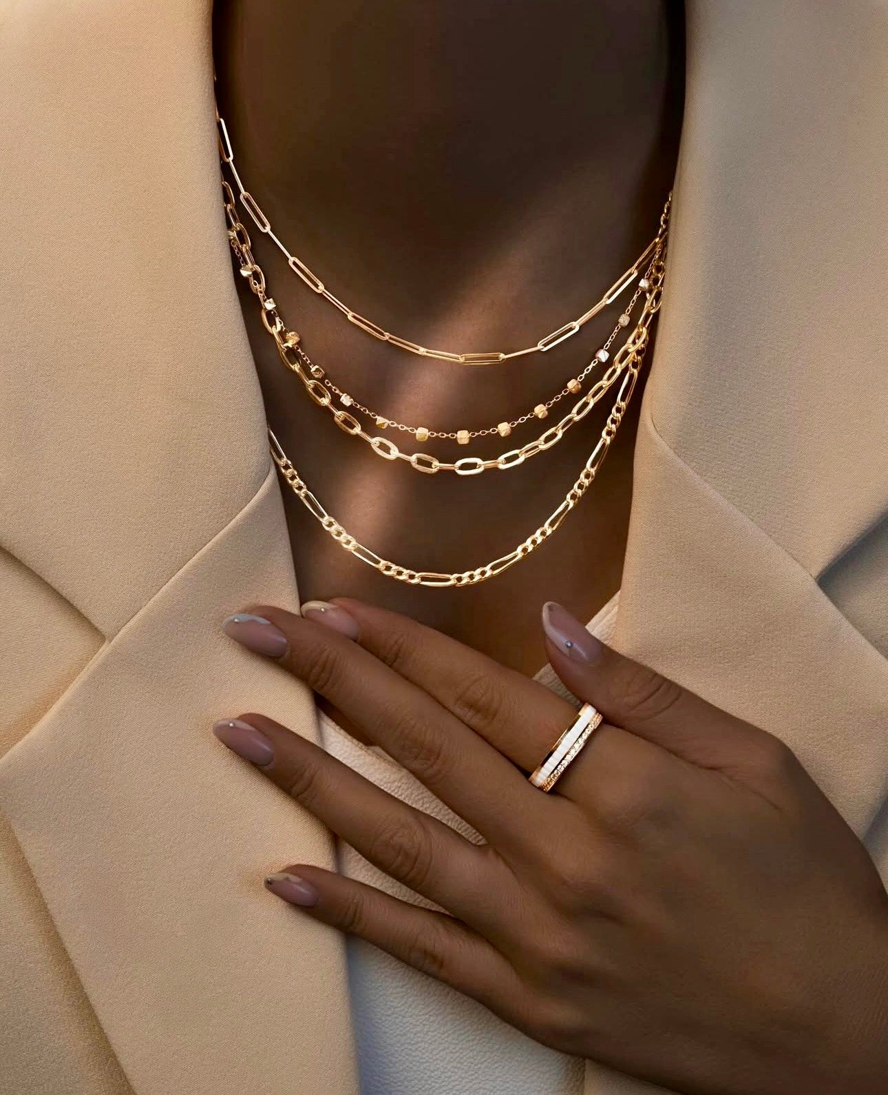 Halskette Gelbgold 18k – Reshteh-ye Sadeh (Schlichtes Band)