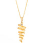 18k Gelbgold Anhänger Marpich in Spiralform mit weissem Zirkonia