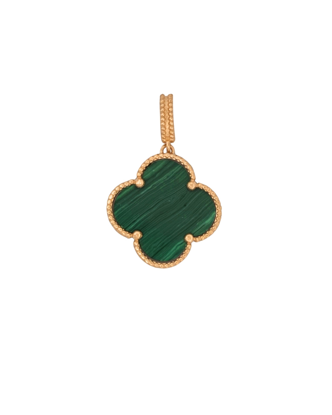 Anhänger Gelbgold 18k – Sange Shans-e (Glücksanhänger), Malachit