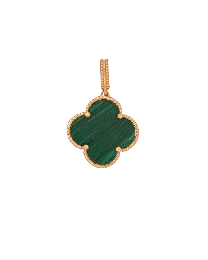Anhänger Gelbgold 18k – Sange Shans-e (Glücksanhänger), Malachit