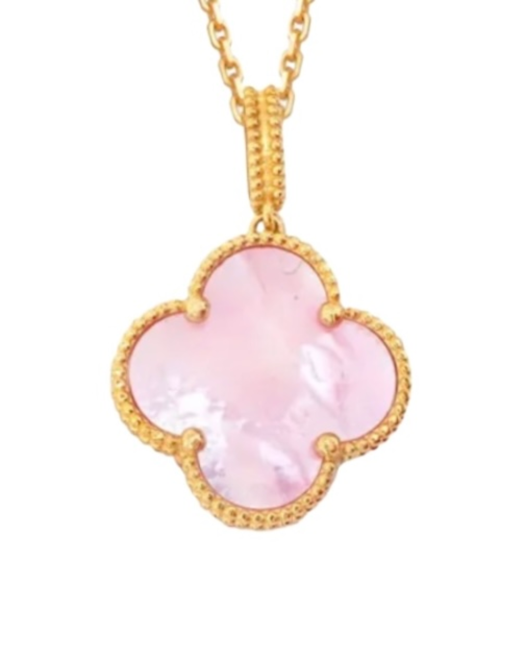 Detailaufnahme der Natur-Perlmutt-Einlage mit goldener Perlenfassung