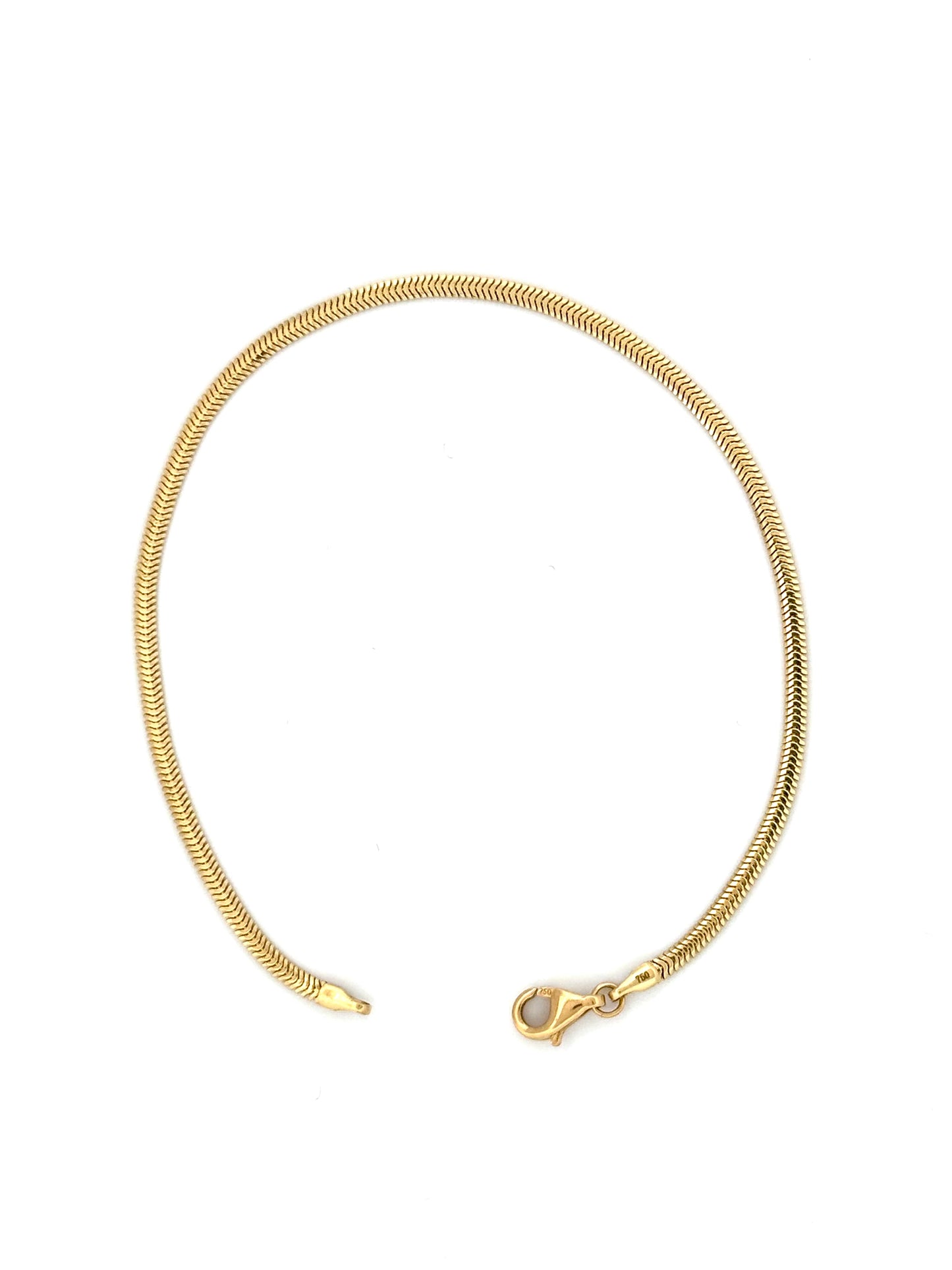 Filigranes Schlangenketten-Armband aus 18k Gelbgold mit geschmeidigem Fall, handgefertigt in persischer Tradition