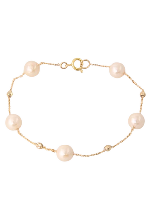 Armband Gelbgold 18k - Morvarid-e Noor (Lichterperlen)