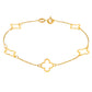 Armband aus 18k Gelbgold mit vierblättrigen Ornamenten – freigestellt - Produktbild