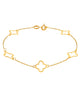 Armband aus 18k Gelbgold mit vierblättrigen Ornamenten – freigestellt - Produktbild